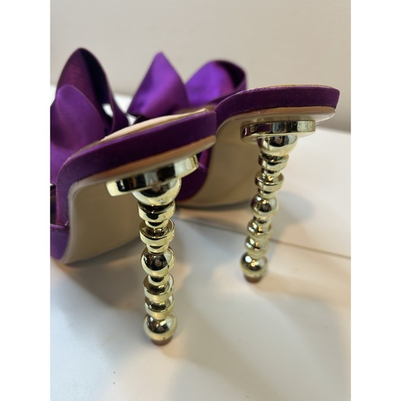 Cape Robbin Salsa Purple Sexy High Heels Open Toe Sculptural Heels size 6 - Picture 8 of 9